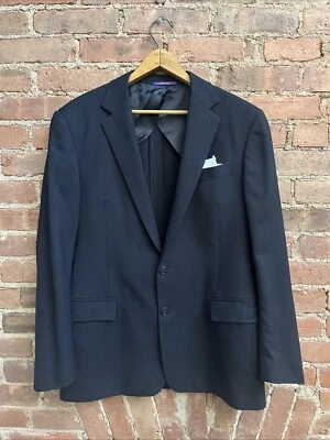 Ralph Lauren Purple Label Men’s RL Travelwear Suit Jacket, Sz 40R, Blue Wool Foto 1 de 4