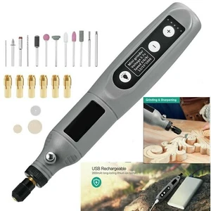 USB 5 Speed Cordless Electric Mini Grinder Rotary Tool Drill Accessories Kit - Picture 1 of 10
