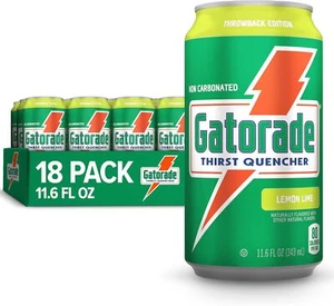 Gatorade Thirst Quencher Lemon-Lime 12oz Cans – Pack of 18 - Picture 1 of 4