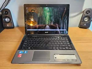 14" Acer Aspire 4820 Core i3-380M 2.53GHz 4GB 500GB Windows 10 Laptop - Picture 1 of 6