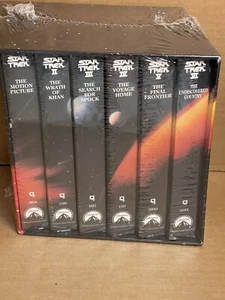 SEALED - 6 STAR TREK MOVIE - VHS  BOX SET - NEVER OPENED - FREE SHIPPING TO  USA - Picture 1 of 4