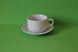 Seltmann Weiden Salzburg Weiss Gastro Milchkaffeetasse und Untertasse Tasse - Picture 1 of 2