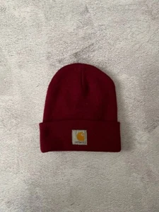 Carhartt Acrylic Watch Hat Beanie One Size Red Burgundy - Picture 1 of 4