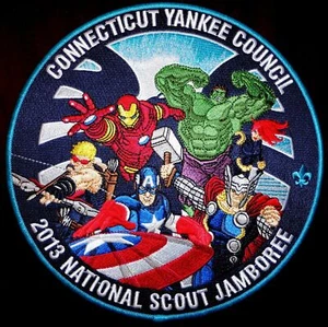 2013 National Jamboree Connecticut Yankee Council Marvel Jacket Patch - Owaneco - Picture 1 of 1