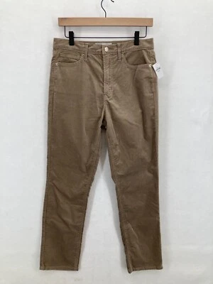 Pantalones ajustados vintage GAP para mujer 29/8 marrón elástico tela de terciopelo tiro alto nuevos con etiquetas Foto 1 de 4