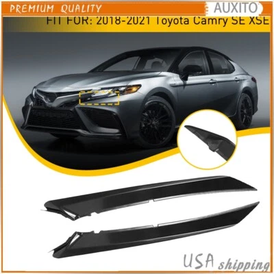 Juego de molduras de rejilla de parachoques delantero apto para Toyota Camry SE/XSE 2018 2019 2020 Foto 1 de 4