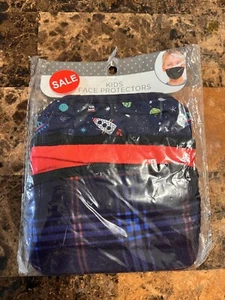 Kids Face Protector Boys Fabric Breathable 2-Ply Graphic Mask - Picture 1 of 2