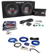 Mtx Terminator Tnp212D2 Dual 12” Subwoofers+Enclosure+Amp Kit+2 Farad Capacitor