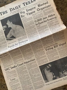 Periódico The Daily Texan University of Texas Peace March 9 de mayo de 1970 - Imagen 1 de 2