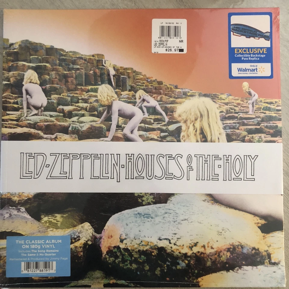Led Zeppelin Houses Of The Holy LP 2022 SEALED 180g Vinyl With Backstage Pass - Image 1 of 4