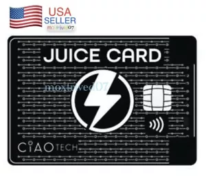 CiAO TECH® Juice Card Ultra Thin Credit Card Power Bank 2,300 mAh Fits in Wallet - Picture 1 of 10