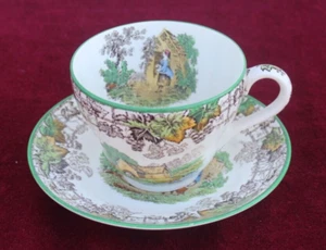 Copeland Spode Byron Green Trim  Cup & Saucer - Picture 1 of 3