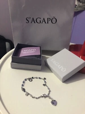 Bracciale con Cuori e pietre azzurre S’agapõ - Immagine 1 di 4