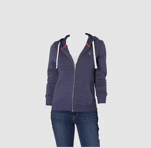 $180 US Polo Assn. Women's Juniors' Blue Full Zip Long Sleeve Fleece Hoodie XL - Picture 1 of 1