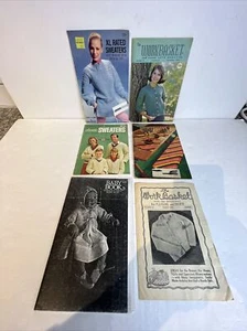 Lot of Vintage Knit Crochet Instructions Magazines - Picture 1 of 9