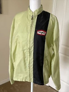 VTG Men’s 1960s Texaco Lime Green Jacket Racing Unitog Made In The USA Tag RARE - Picture 1 of 17