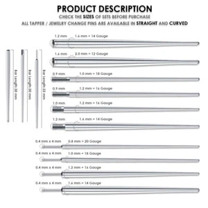 LEOGON Kit Piercing Conico Acciaio Inox per Orecchio, Naso, Ombelico, Labbra e Sopracciglia - Foto 1 di 63