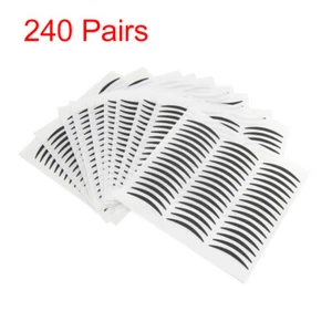 240 Pairs Black Narrow Double Eyelid Sticker Eye Make Up Tapes Cosmetic Tools - Picture 1 of 2