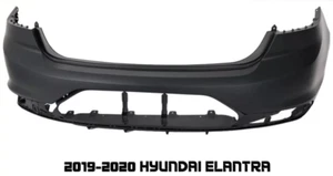 Rear Bumper Cover Fascia Paintable For 2019-2020 Hyundai Elantra - Picture 1 of 9