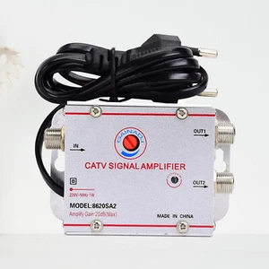 CATV TV Antenna Signal Amplifier Booster Splitter For Digital TV Input 2-OutpgW - Picture 1 of 12