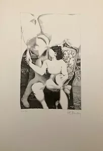 Pol Bury phototypie signée 1973 abstraction art abstrait ramollissement érotisme - Imagen 1 de 1