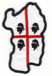 [Patch] REGIONE SARDEGNA 4 MORI cm 5,5x9 su bianco toppa ricamata ricamo -102b - Picture 1 of 1