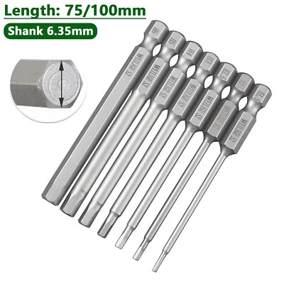 1/4" Hex Key Allen Bit Quick Change Connect Impact Driver Power Drill 1.5mm-14mm - Image 1 of 4