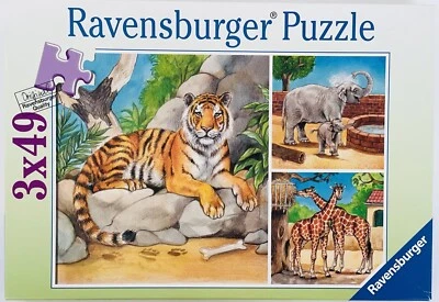 Ravensburg Puzzle 3 x 49 Zoo Animals 093359 - Image 1 of 2