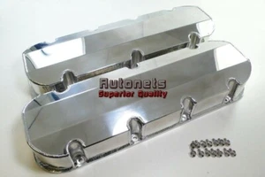 Cubiertas de válvula altas de aluminio pulido fabricadas Chevy 396 427 502 BBC de bloque grande - Imagen 1 de 2