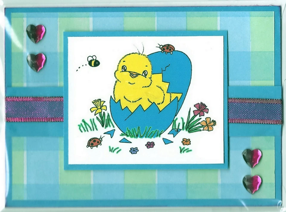 CHICK HATCHING - EASTER Holiday Greeting Card - Handmade A2 Size SALE - Image 1 of 1