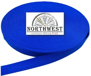 1 Inch Heavy Nylon Webbing "Royal Blue" ~ 1 Yard ~ NW7204 - Picture 1 of 1