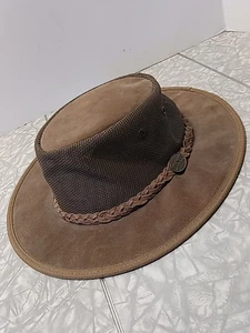 Barmah Squashy Netzhut Rindsleder Made in Australia braun - groß - Bild 1 von 6