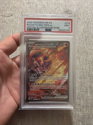 Pokemon Team Rocket's Moltres EX Special Illustration Rare 229/182 PSA 9 - Image 1 of 2