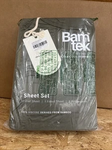 Bamtek 100% viscosa de sábanas de bambú California tamaño king, cama súper suave - Imagen 1 de 2