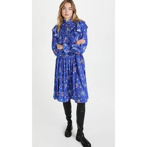 Andersson Bell Flower Bear Print Ruffle Dress Size XS - Picture 1 of 9