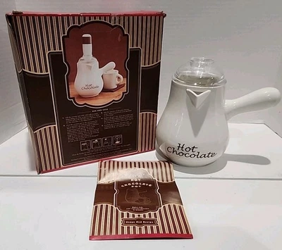 Olla de chocolate caliente de cerámica William Sonoma BonJour solo LEER  Foto 1 de 4