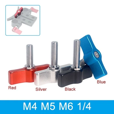 M4 M5 M6 1/4 Doppel Flügel Flügelmutter Aluminium Klemmschraube Daumen Schraube - Bild 1 von 4