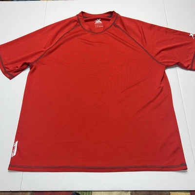 Camisa de protección solar Zeroxposur para hombre roja mediana UPF 50+ poliéster 2XL Foto 1 de 4