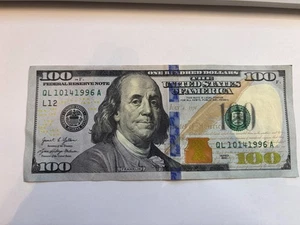 2021 $100 Dollar Bill Birthday Note {October 14th, 1996} -  QL 10141996A  Rare!! - Picture 1 of 1