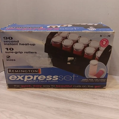 De Colección Remington H-1012N Express Set Rodillos de Calor Instantáneo Rizadores de Pelo Set Nuevo de Lote Antiguo Foto 1 de 4