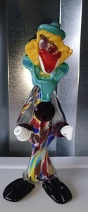 Payaso vintage de cristal de arte veneciano de Murano 8,75" soplado a mano Italia italiana DAÑADO - Imagen 1 de 11