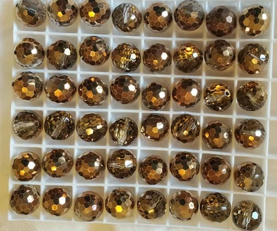 Vintage Swarovski 5003 10mm Disco beads Crystal Comet OR, Rare (6pcs)  - Image 1 of 3