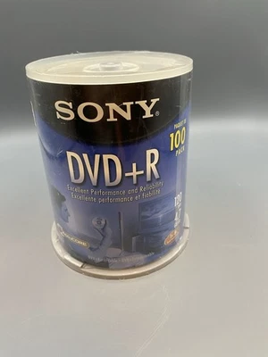 SONY DVD+R NEW SEALED 100 pack 120 min 4.7 1x-8x - Image 1 of 2