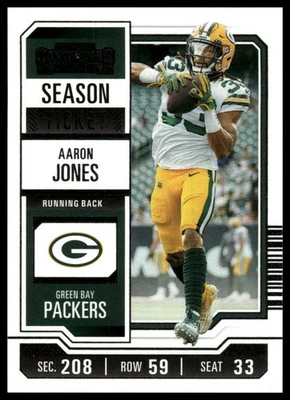 2023 Panini Contenders #36 Aaron Jones Season Ticket Retail - Image 1 of 2