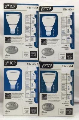 TCP 16 Watt PAR30 27K PF301630K 3000K CFL Flood Lamp 750 LUMENS Flourescent - Image 1 of 3