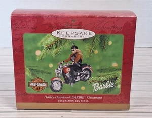 2001 Harley-Davidson Barbie Hallmark Keepsake Ornament Replica 1990 Fat Boy - Bild 1 von 4