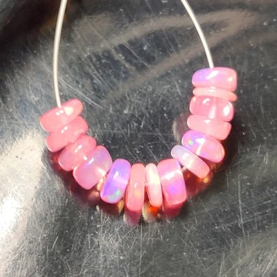 Cuentas redondas de ópalo rosa natural de 3,25 quilates - 9278 Foto 1 de 2