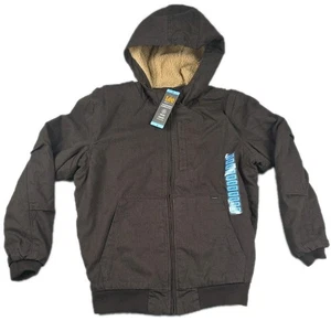 New LEE Canvas Sherpa Lined Workwear Bomber Jacket  Men's Size Large Brown NWT - Picture 1 of 11