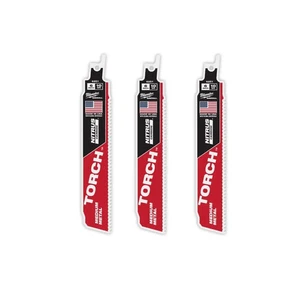 Milwaukee 6 in. 10 Nitrus Carbid Reciprocating Saw Blade (3-Pk) - Picture 1 of 3