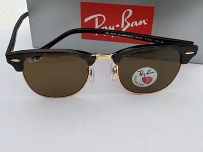 NUEVO Gafas de sol Ray-Ban RB3016 902/57 CLUBMASTER Havana lentes marrones polarizadas 51 Foto 1 de 4